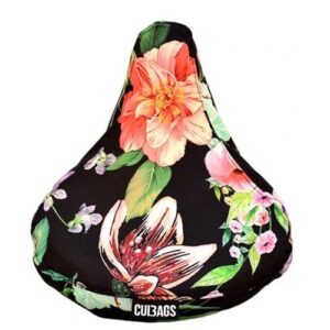 Pokrowiec siodła czerń/kwiatowy