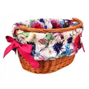 Wyściółka koszyka biel/kwiecisty