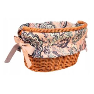 Wyściółka koszyka blady róż/wzorzysty