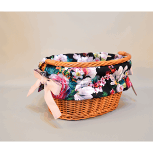 Wyściółka koszyka czerń/kwiecisty