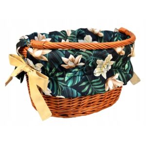 Wyściółka koszyka czerń/białe storczyk