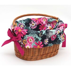 Wyściółka koszyka czerń/róż-błętit