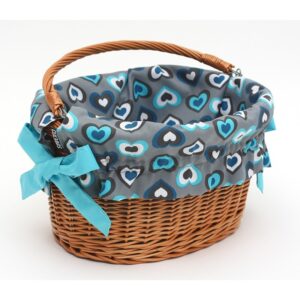 Wyściółka koszyka szary/serca